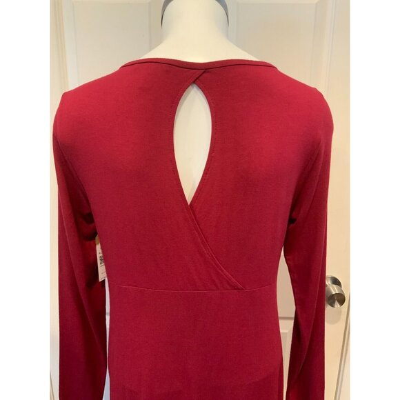 Eileen Fisher Red Casual Full Length Stretchy Shift Dress, Size XS - Picture 7 of 9